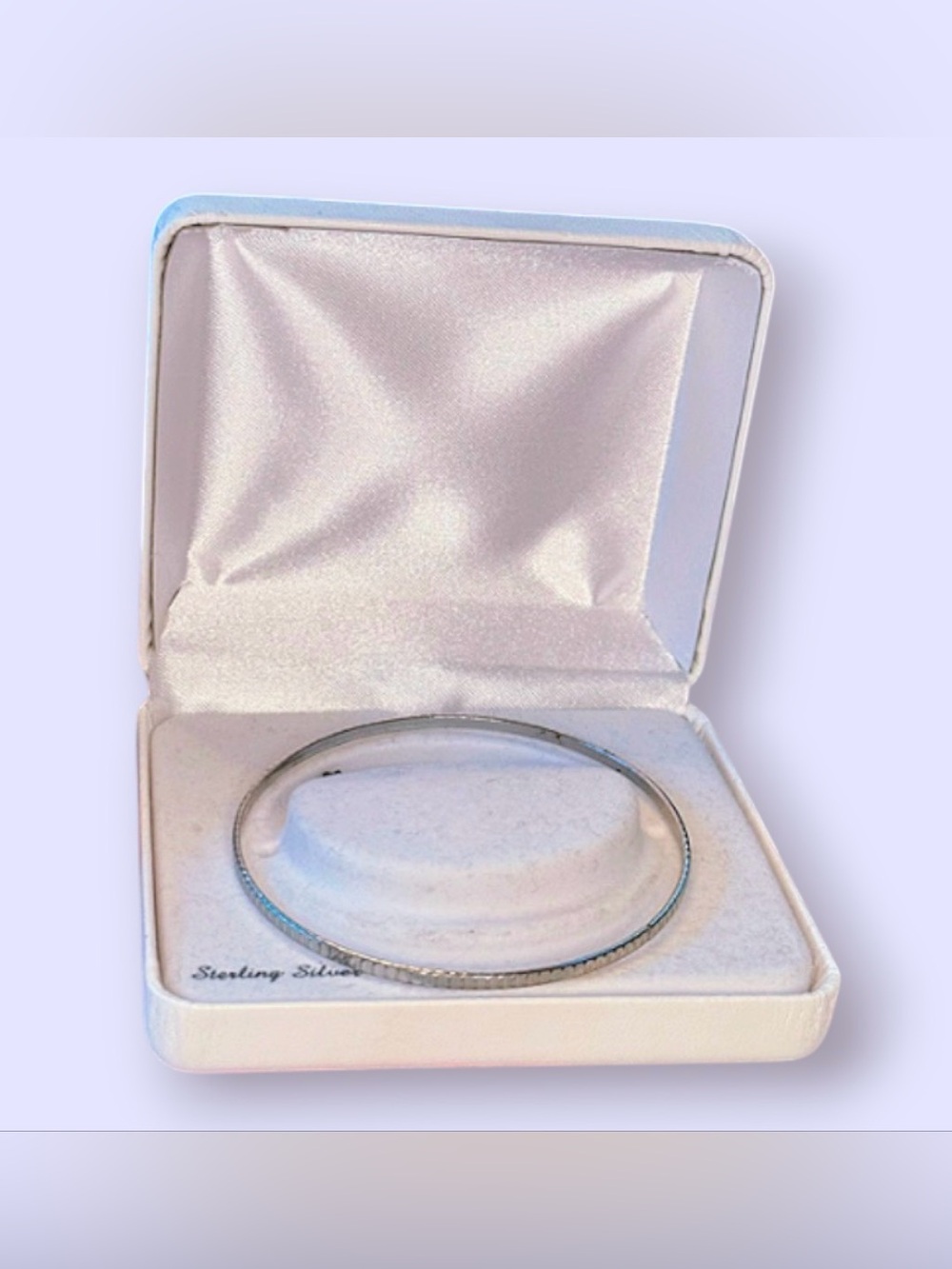 Silver Slim Bangle Bracelet
